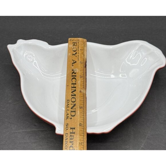 Sur La Table Red White Ceramic Chicken Baking Dish Made in Portugal P261 358 - Picture 8 of 9